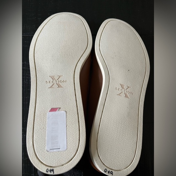 Men's Section X Dress Shoes Loafers SZ  10.5 Tan Brown Leather - Picture 6 of 8